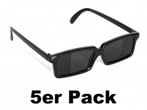 5er Pack: Retro-Sonnenbrille für Spione (Secret Agent Sunglasses)