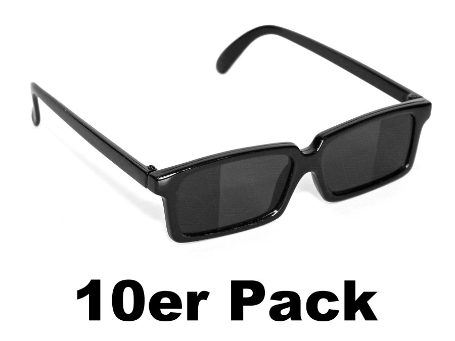 10er Pack: Retro-Sonnenbrille für Spione (Secret Agent Sunglasses)